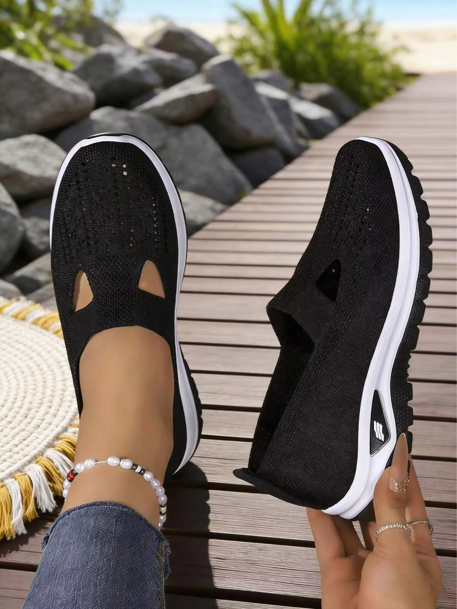 2026 Summer Women's Lace-Up Sneakers. Slip-Resistant Fabric Low-Tops Fit Gym, Office, Kitchen, Hiking And Daily Casual Wear In Multiple Colors.